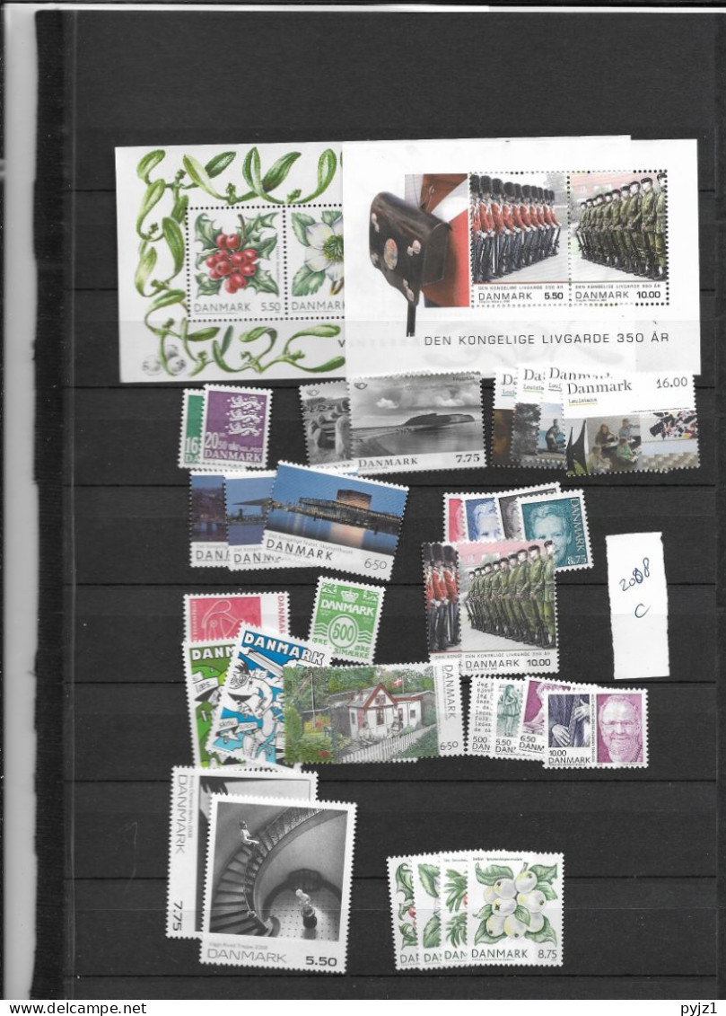 2008 MNH Denmark Year Collection Postfris** - Années Complètes