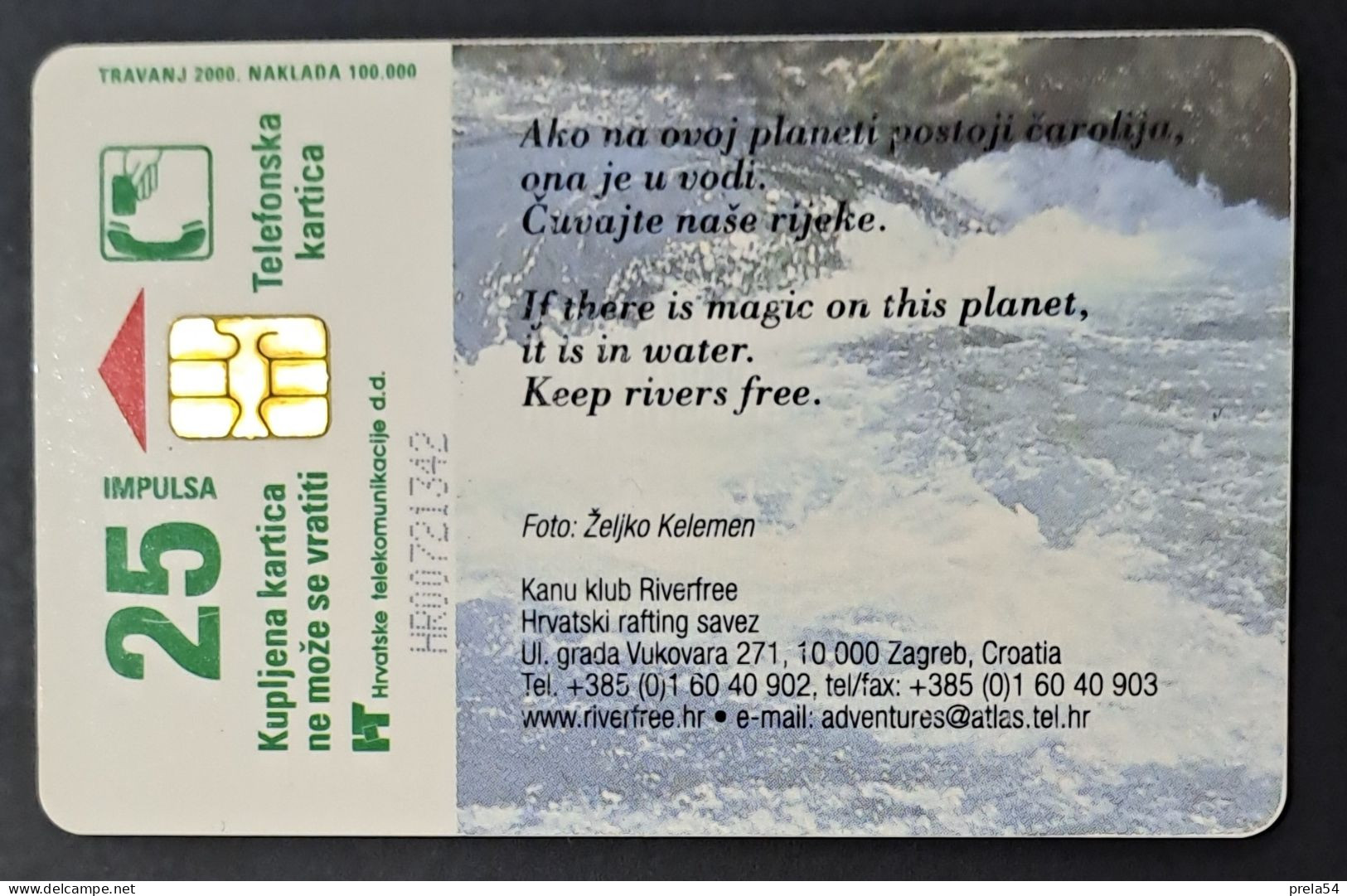 Croatia  -Rafting River Cetina Chip Card Used - Kroatien