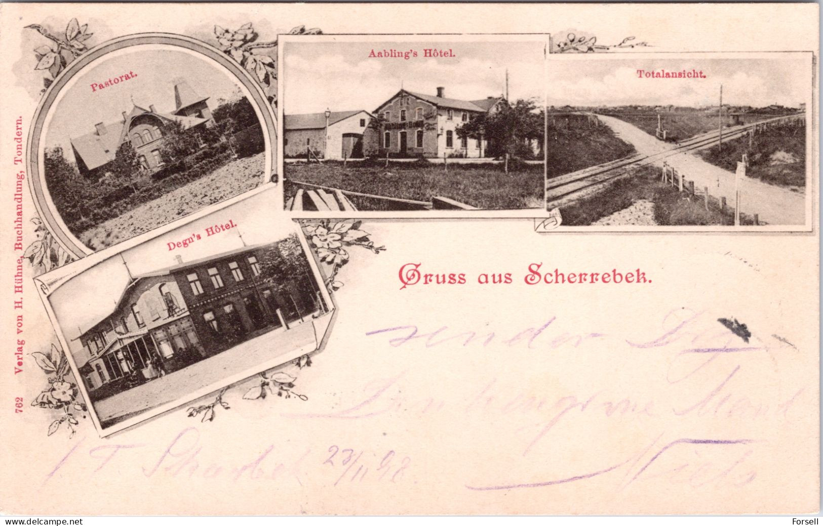 Gruss Aus Scherrebek (Gelaufen 1898, Nordschleswig) - Danemark