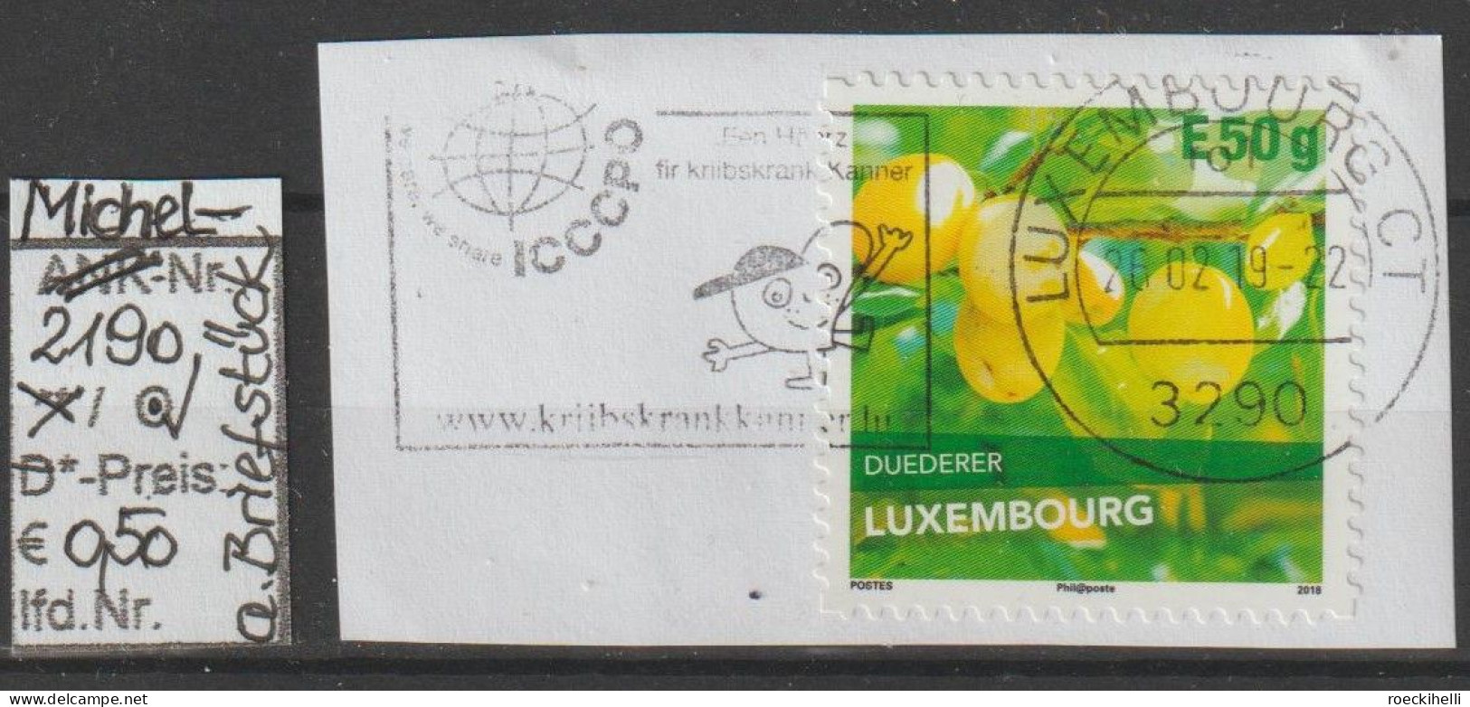 2018 - LUXEMBURG - SM "Pflaumen-Variationen" E 50 G Mehrf. - O Gestempelt - S.Scan (Lux 2190o ABs) - Usati