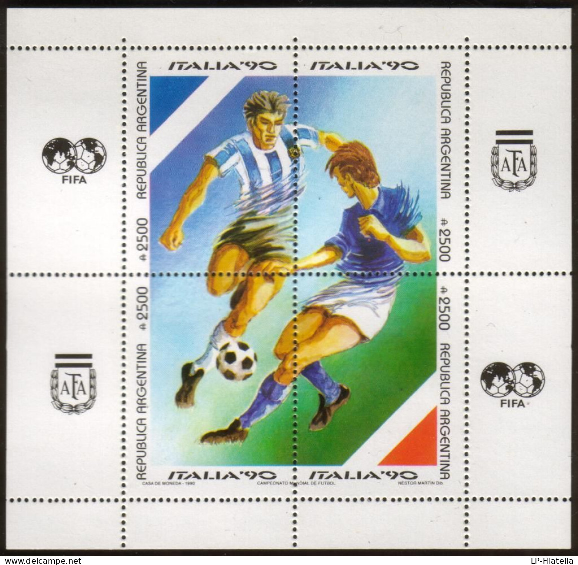 Argentina - 1990 - World Soccer Championship - Italy '90 - Unused Stamps
