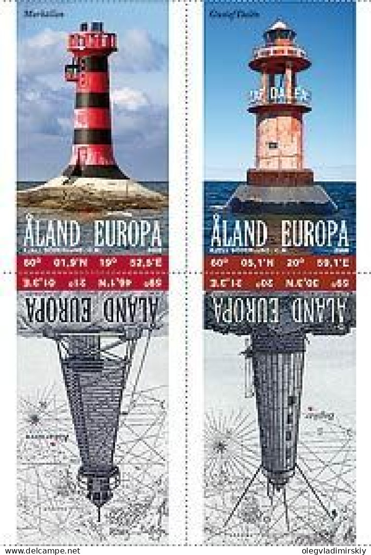 Aland Islands Åland Finland 2008 Lighthouses Of Baltic Sea Set Of 4 Stamps MNH - Ålandinseln