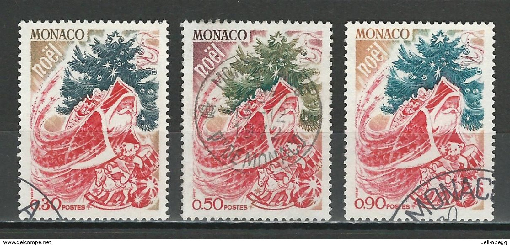 Monaco Mi 1022-24 O Used - Used Stamps