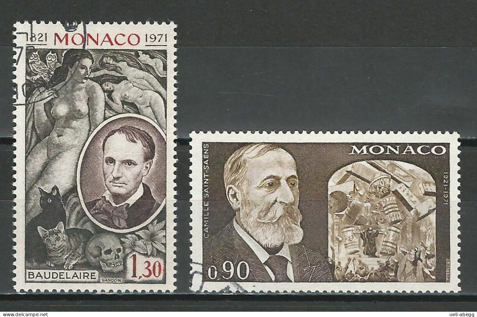 Monaco Mi 1025, 1027 O Used - Used Stamps