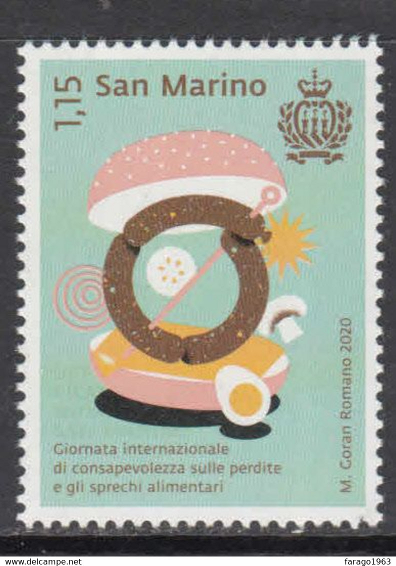 2020 San Marino Awareness Of Food Loss And Waste Complete Set Of 1  MNH @ BELOW FACE VALUE - Nuevos