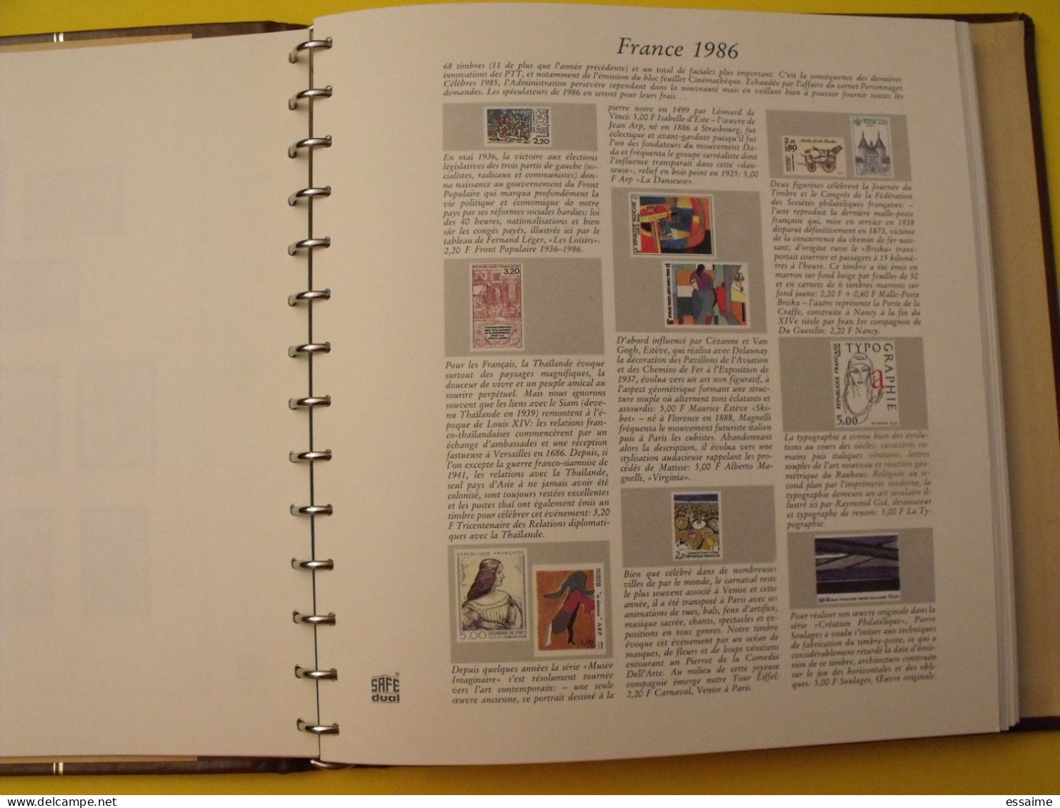 album vide Safe Dual. avec feuilles France 1985-1991. très bel état