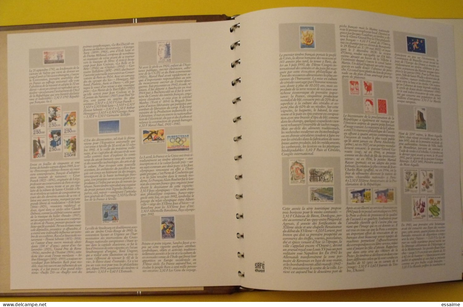 Album Vide Safe Dual. Avec Feuilles France 1992-1996. Très Bel état - Reliures Et Feuilles