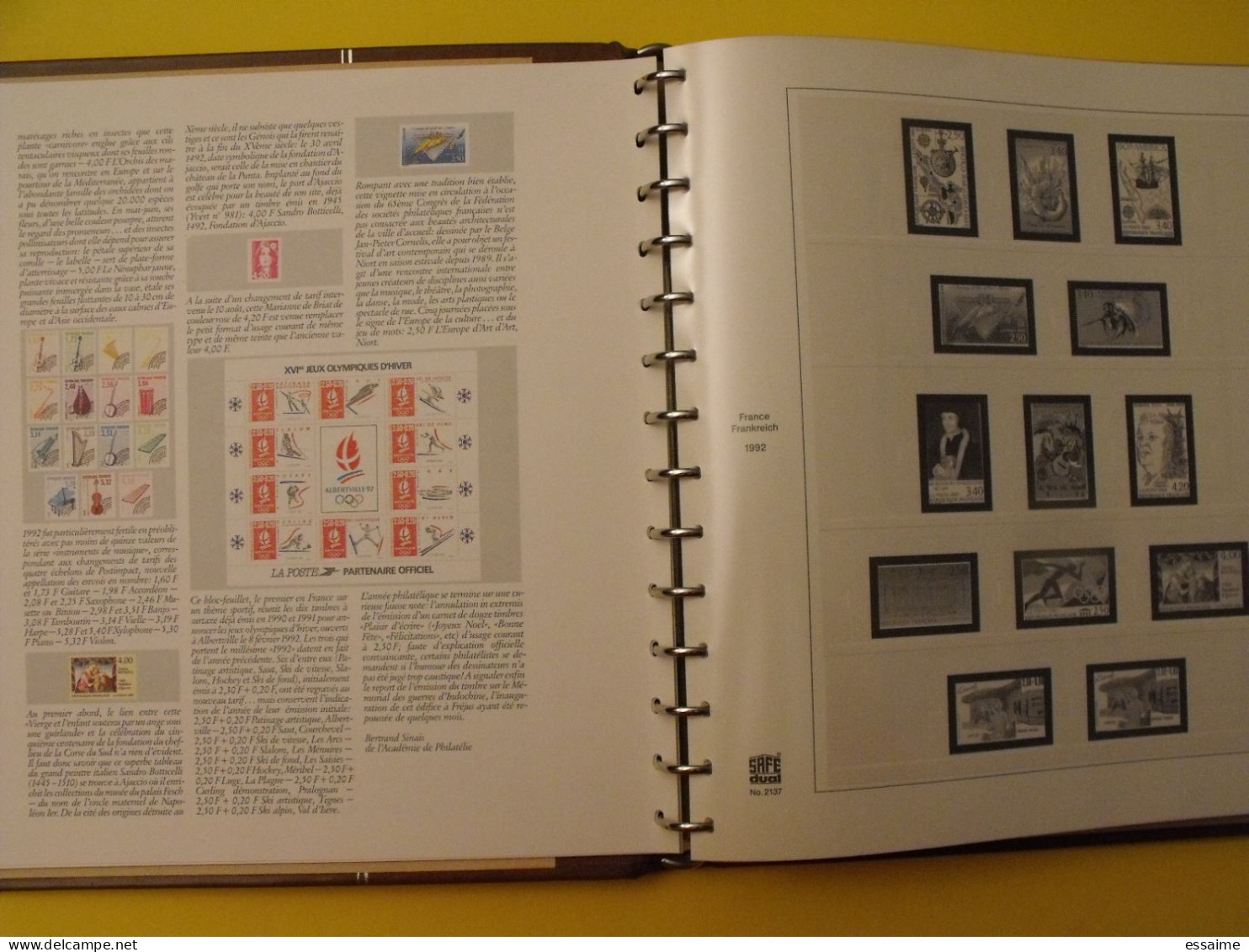 album vide Safe Dual. avec feuilles France 1992-1996. très bel état