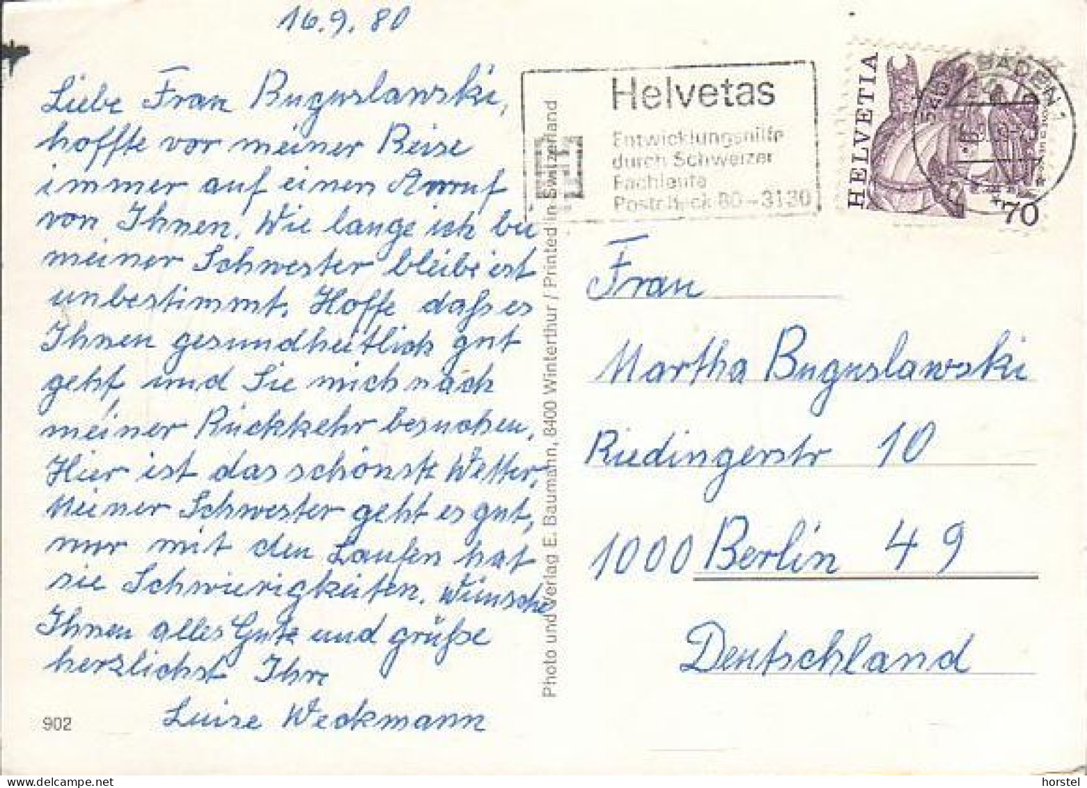 Schweiz - 5430 Wettingen AG - Alte Ansichten - Einkaufszentrum - Schwimmbad - Neubauten - Nice Stamp - Wettingen