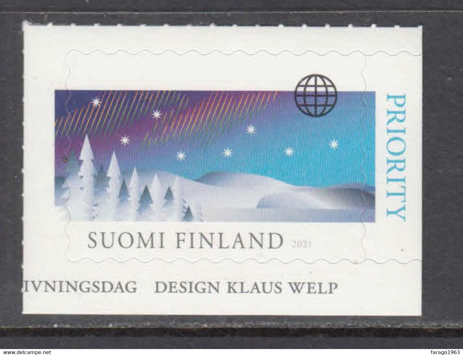 2021 Finland Aurora Borealis Astronomy Tourism Complete Set Of 1 MNH - Unused Stamps