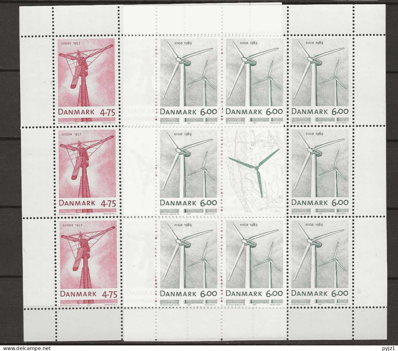 2007 MNH Denmark Mi 1455-56 Kleinbogen - Blocks & Sheetlets