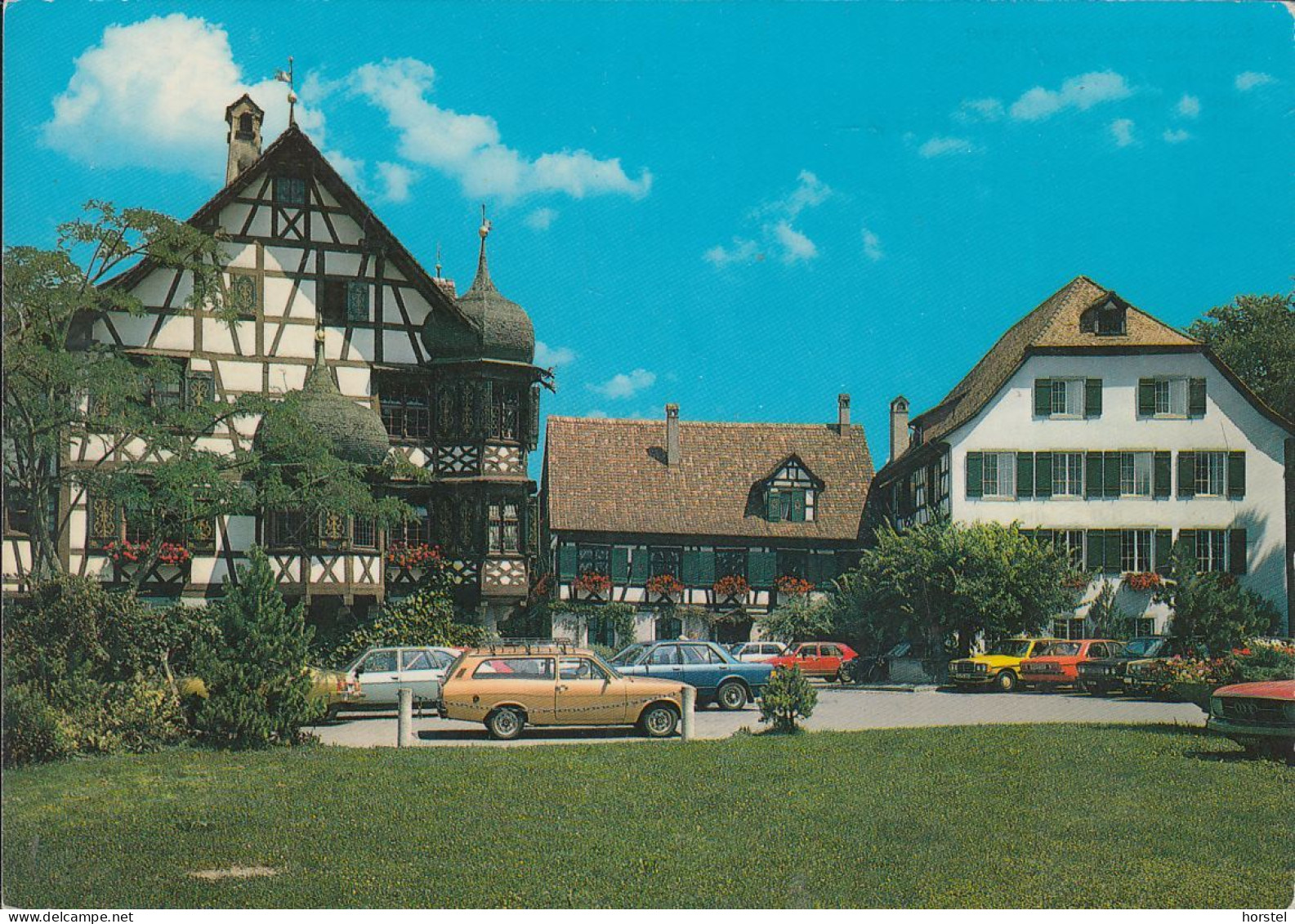 Schweiz - 8274 Gottlieben Am Untersee - Hotel - Restaurant Drachenburg - Waaghaus - Cars - Mercedes - Opel - Ford - Gottlieben