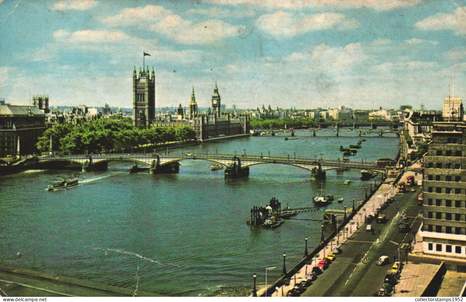 LONDON, PARLIAMENT, WESTMINSTER BRIDGE, ARCHITECTURE, SHIPS, UNITED KINGDOM, POSTCARD - Houses Of Parliament