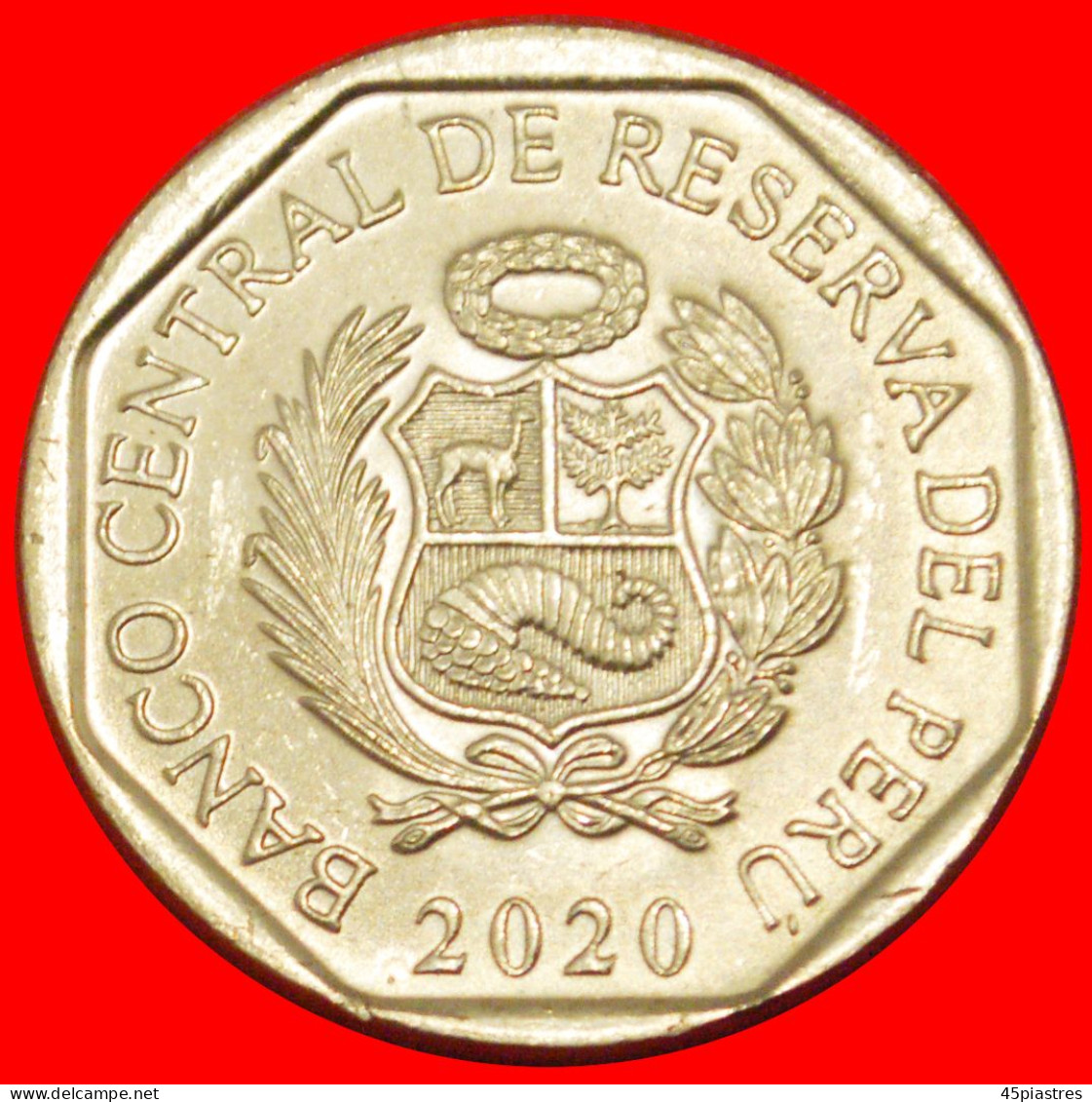 * INDEPENDENCE 1821-2021: PERU  1 SOL 2020 ERROR PORTRAIT UNC MINT LUSTRE!· LOW START ·  NO RESERVE! - Pérou