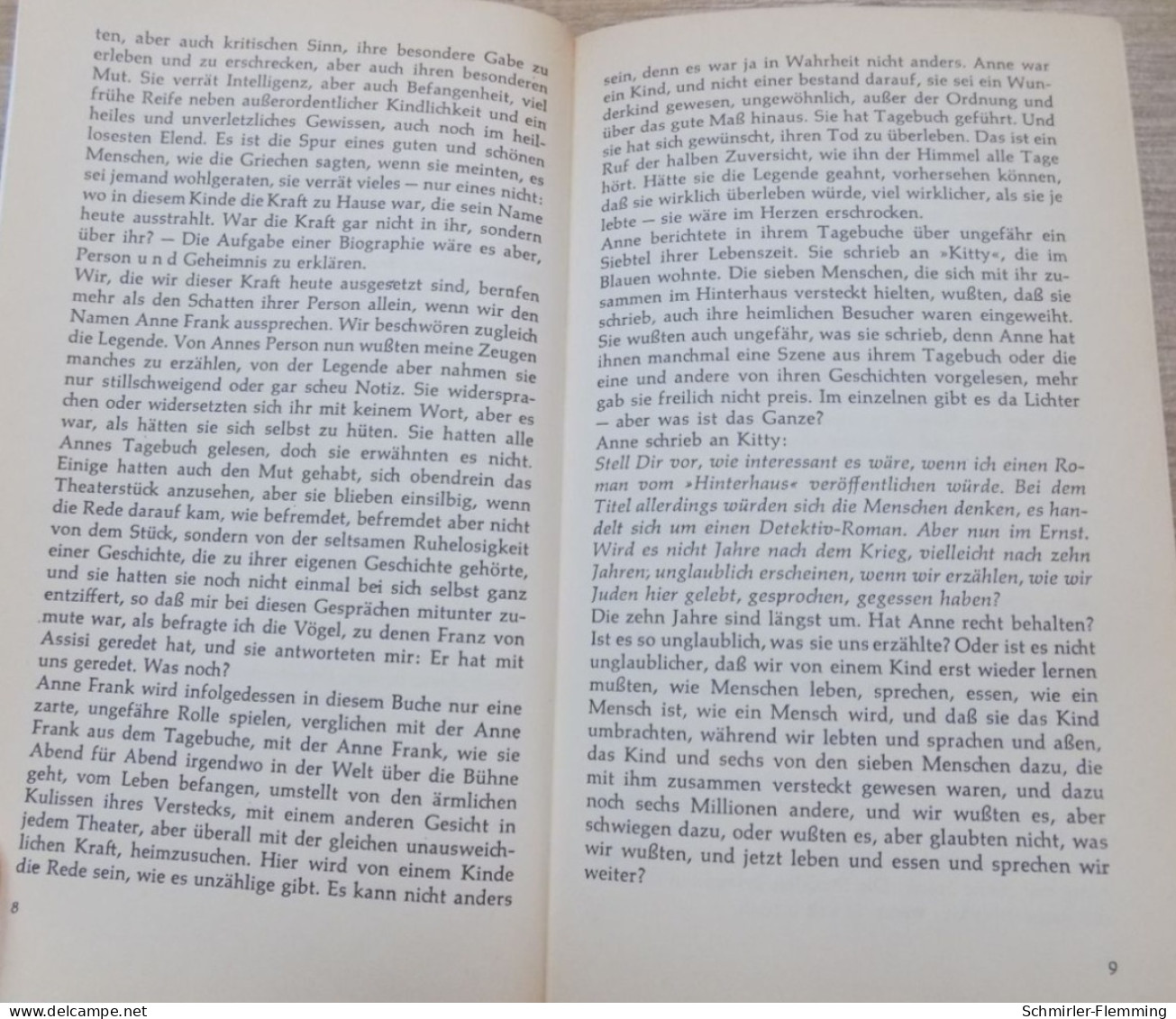 Anne Frank Spur Eines Kindes, Fischer Verlag, 1993, 158 Seiten Als Taschenbuchausgabe Gebunden, II - Auteurs All.