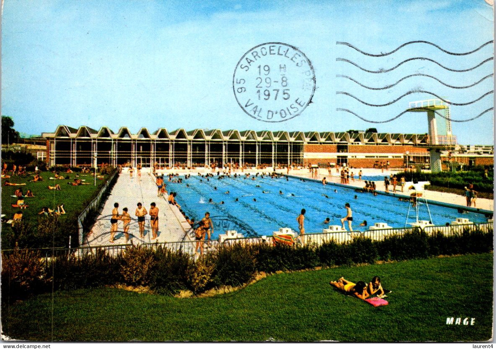 24-1-2024 (2 X 11) France - Piscine De Sarcelles (Swimming Pool) - Posted 1975 (and RTS) - Schwimmen