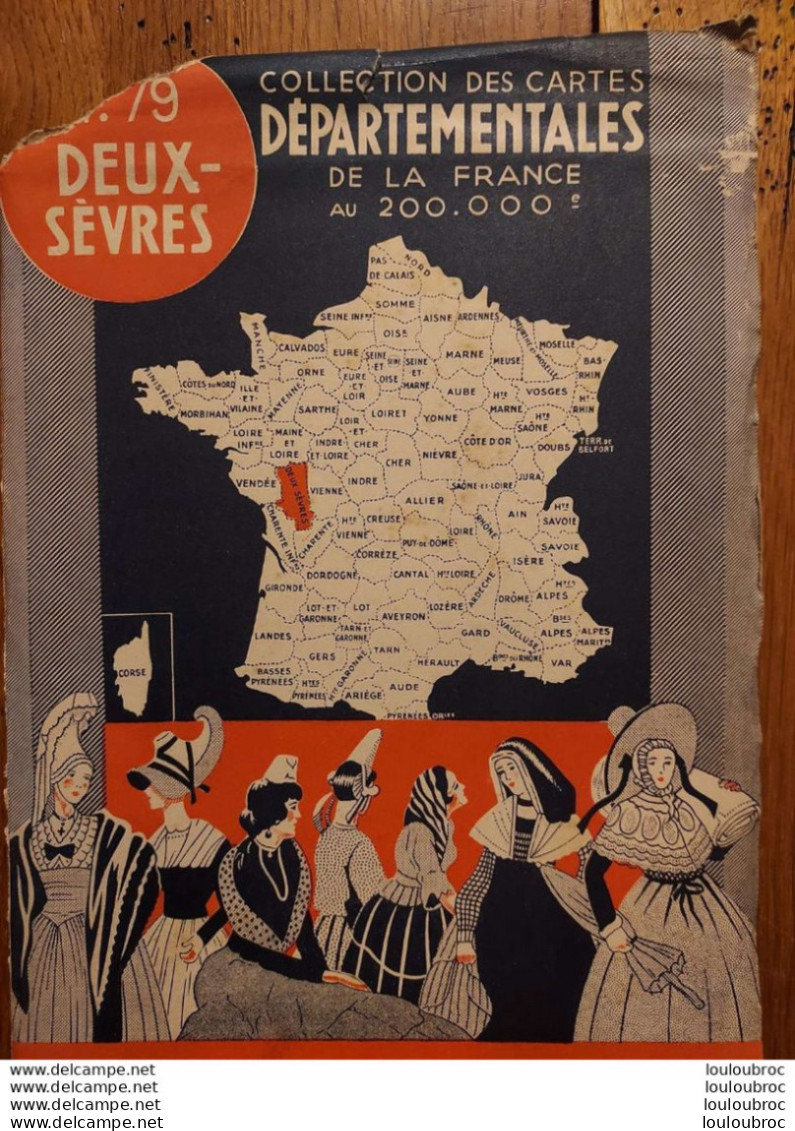 CARTE DEPARTEMENTALE 200 000e BLONDEL LA ROUGERY N°79 DEUX SEVRES - Cartes Routières