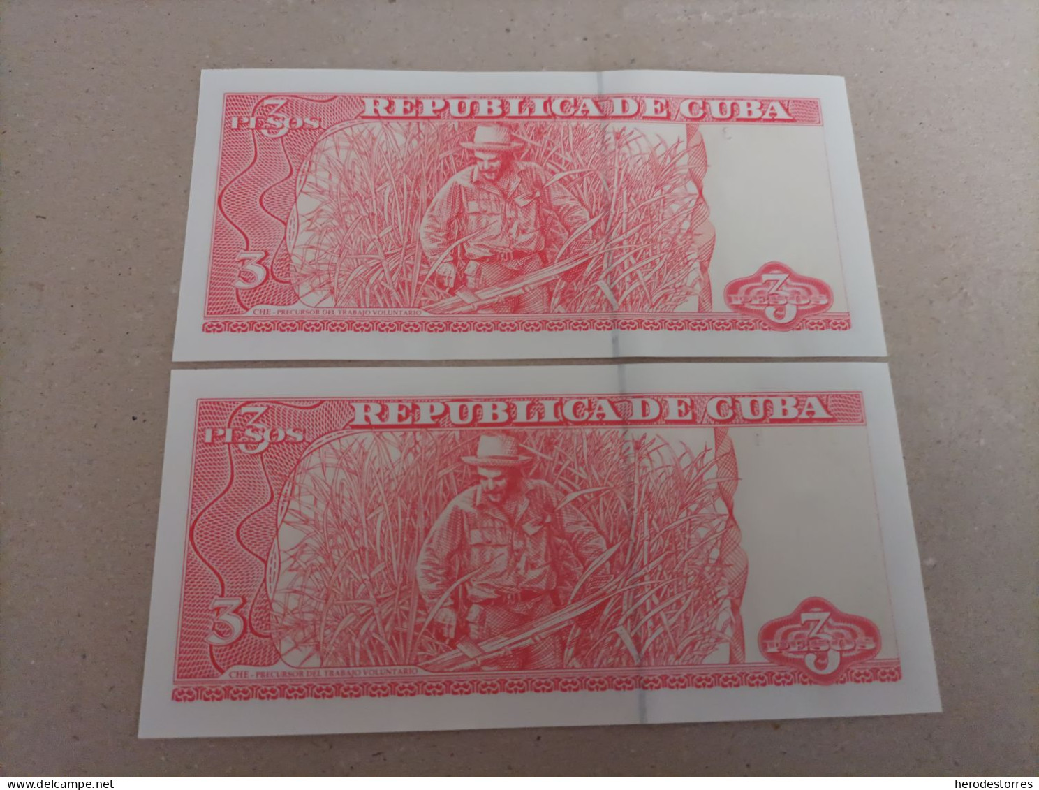 Pareja Correlativa De Cuba De 3 Pesos, Año 2005, UNC - Cuba