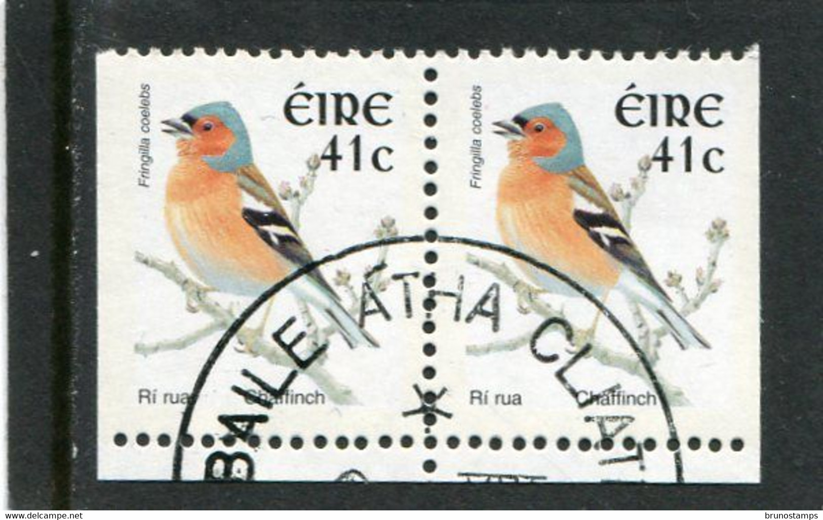 IRELAND/EIRE - 2002  41c  BIRDS  SMALLER SIZE  PAIR  EX BOOKLET  FINE USED - Gebraucht