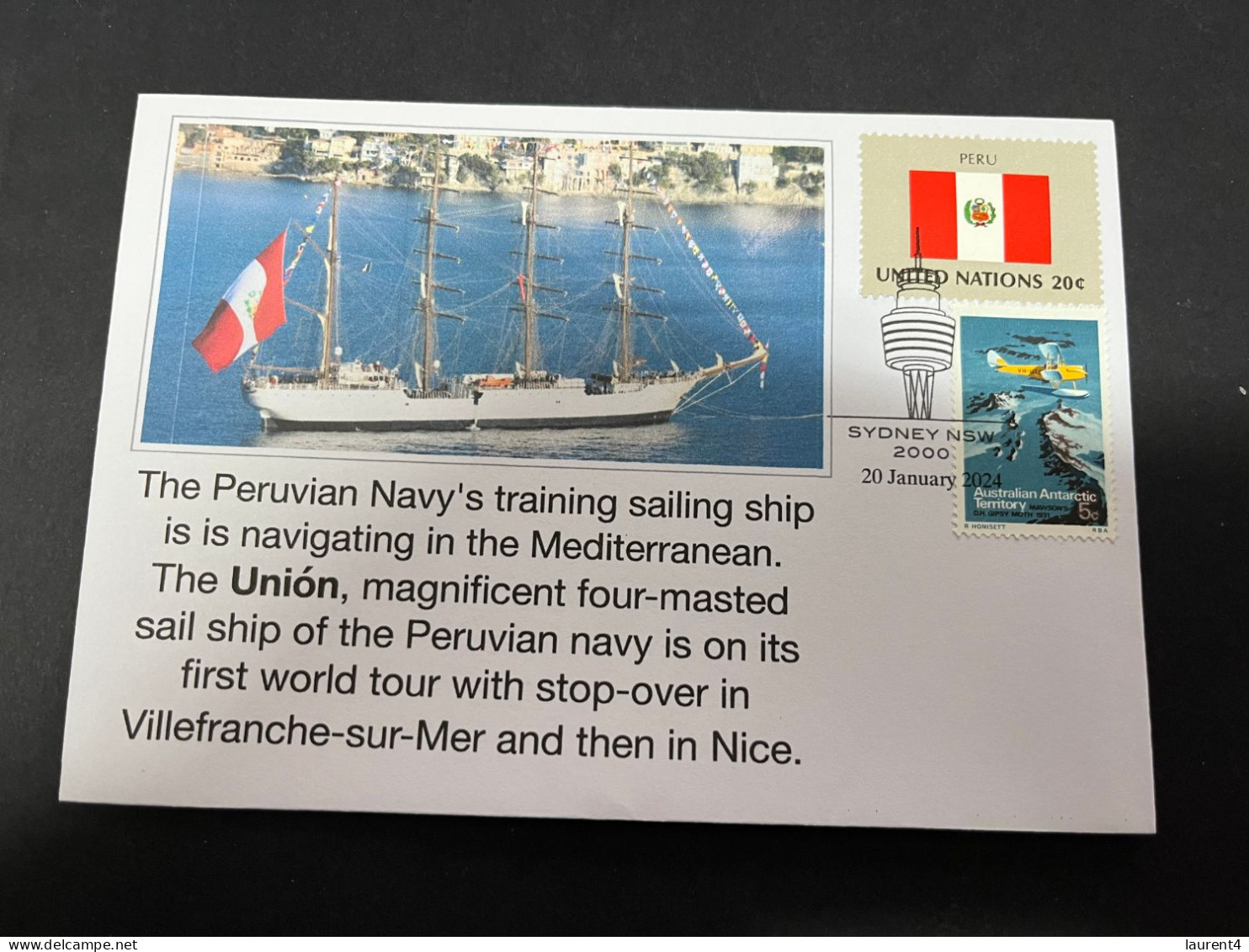21-1-2024 (1 X 45) Peru Navy Sail Ship The Unión Visit To France During 1st World Tour - Autres (Mer)