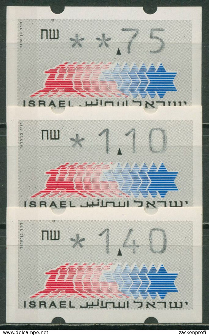 Israel ATM 1990 Hirsch Satz 3 Werte 0,75/1,10/1,40, ATM 2.5 S7 Postfrisch - Vignettes D'affranchissement (Frama)