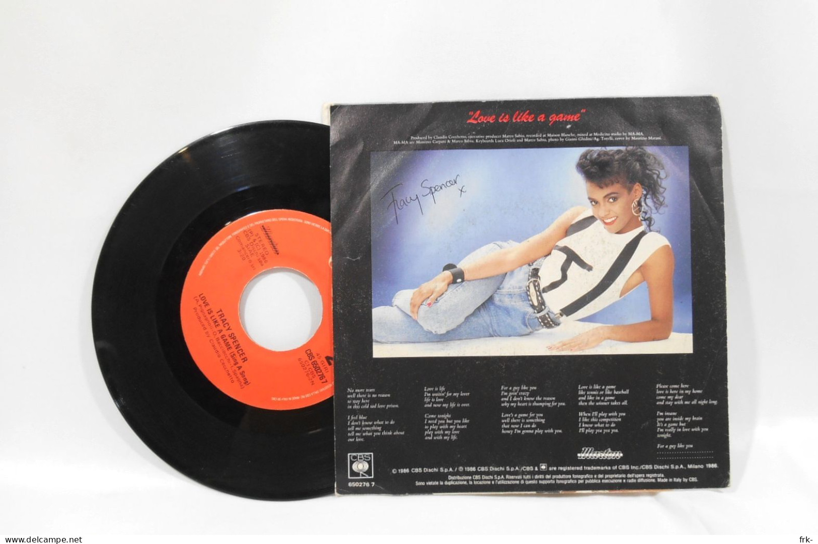 Tracy Spencer - Love Is Like A Gain -  45giri - Disco & Pop