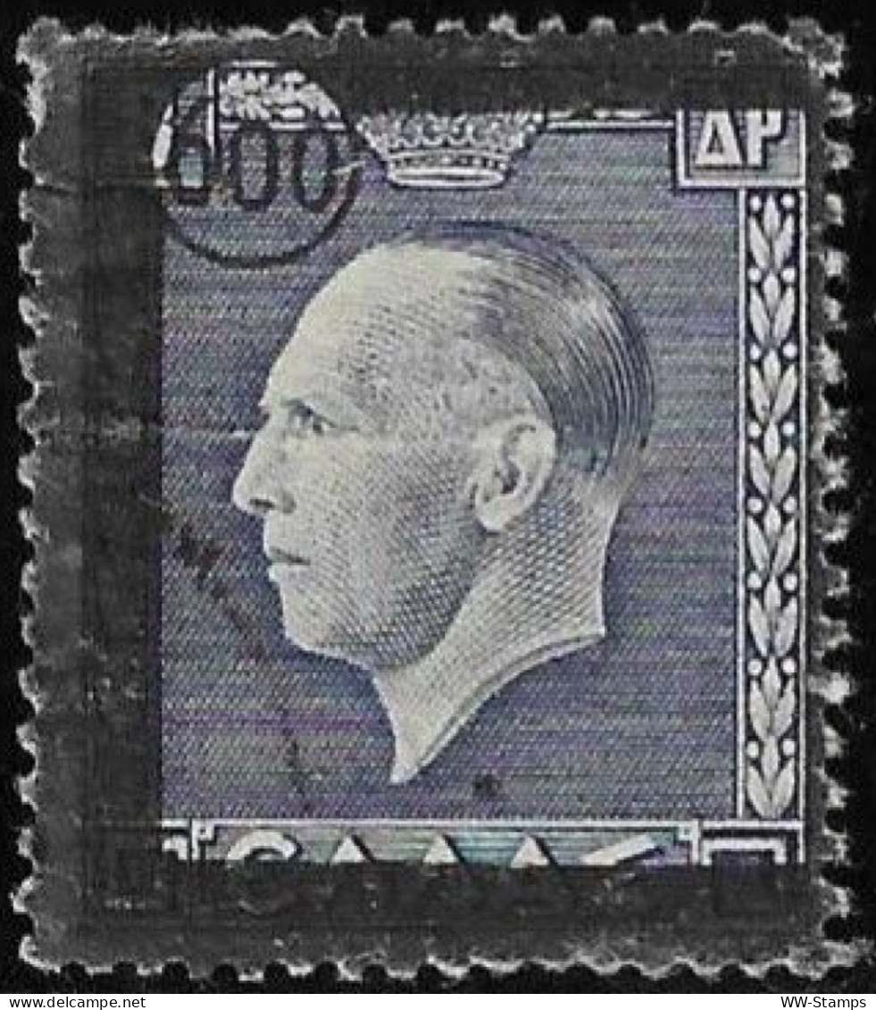 Greece 1947 Used Stamp Memorial Edition Of King George II Surcharged 600 On 8 Dr [WLT1860] - Used Stamps