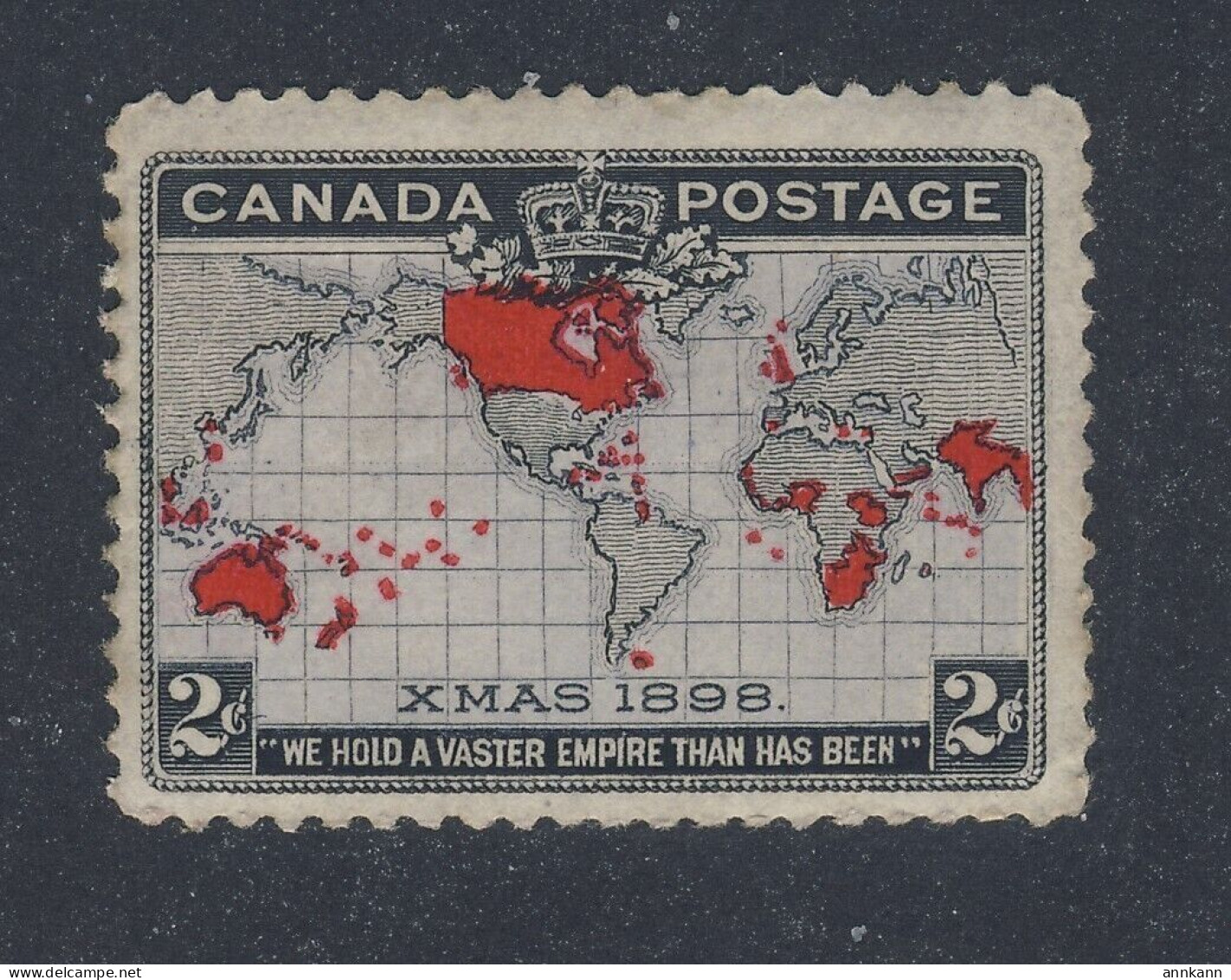 Canada 1898 Xmas Stamp; #86-2c Mint Gum Disturbance F/VF Guide Value = $35.00 - Unused Stamps