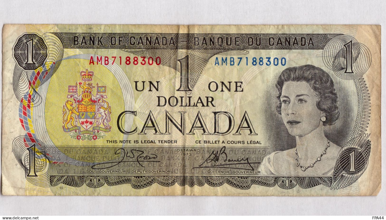 CANADA  1 DOLLAR $  OTTAWA 1973 BANQUE DU CANADA  BANK OF CANADA - Canada