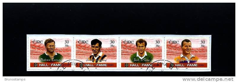 IRELAND/EIRE - 2001  HALL OF FAME  STRIP  FINE USED - Usados