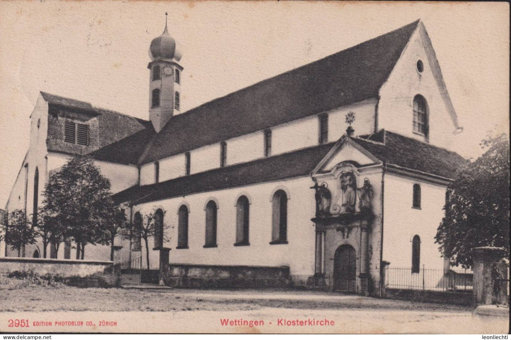 Wettingen Klosterkirche, BM: Zum: 120, Mi: 114, °14.VII.1910 POSTKARTE - Wettingen