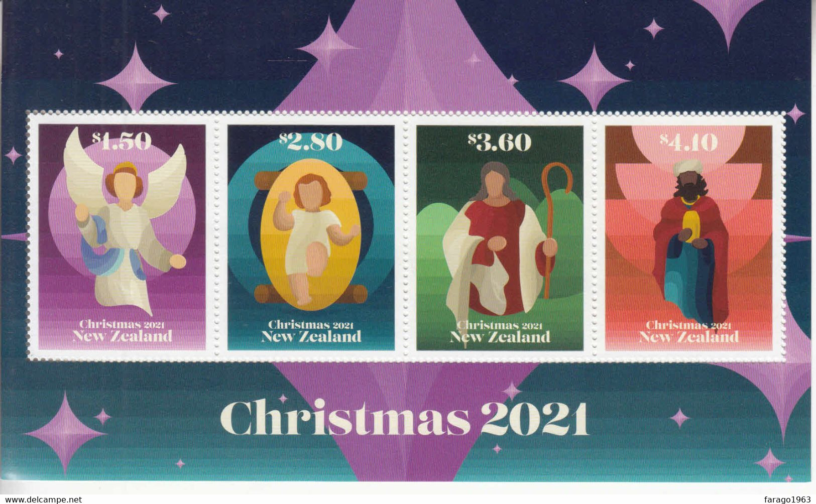 2021 New Zealand Christmas Noel Navidad  Souvenir Sheet MNH @ BELOW FACE VALUE!! - Neufs