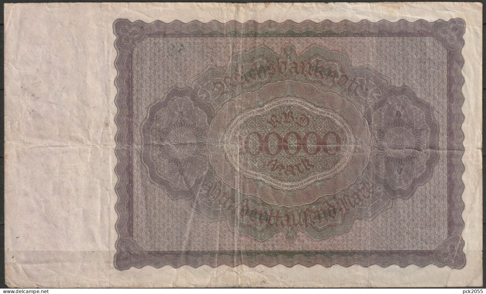 DR.100000 Mark Reichsbanknote 1.2.1923 Ros.Nr.82a, P83 ( D EK 208 ) - 100000 Mark