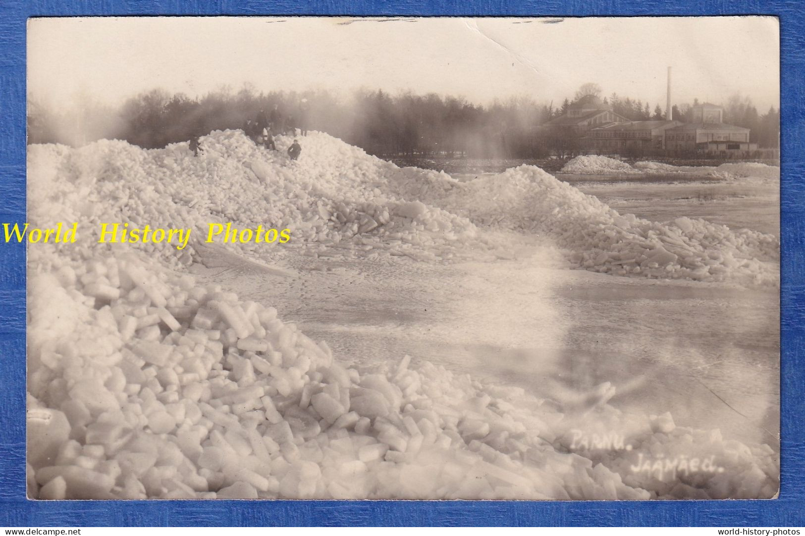 CPA Photo - PARNU , Estonia - Jäämäed - 1929 - Tas De Glace - Mer Baltique Gelée - Surréalisme Bloc Style Iceberg - Estonie