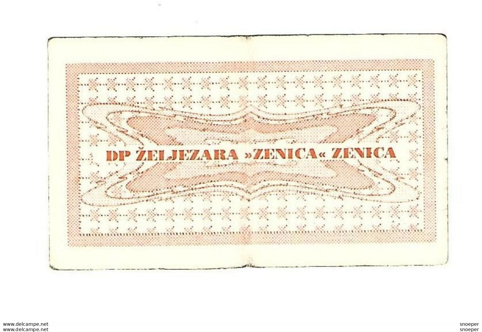 *bosnia  Zenica   Dp Zeljezara  Metal Factory Hot Meal     Ref58 - Bosnië En Herzegovina
