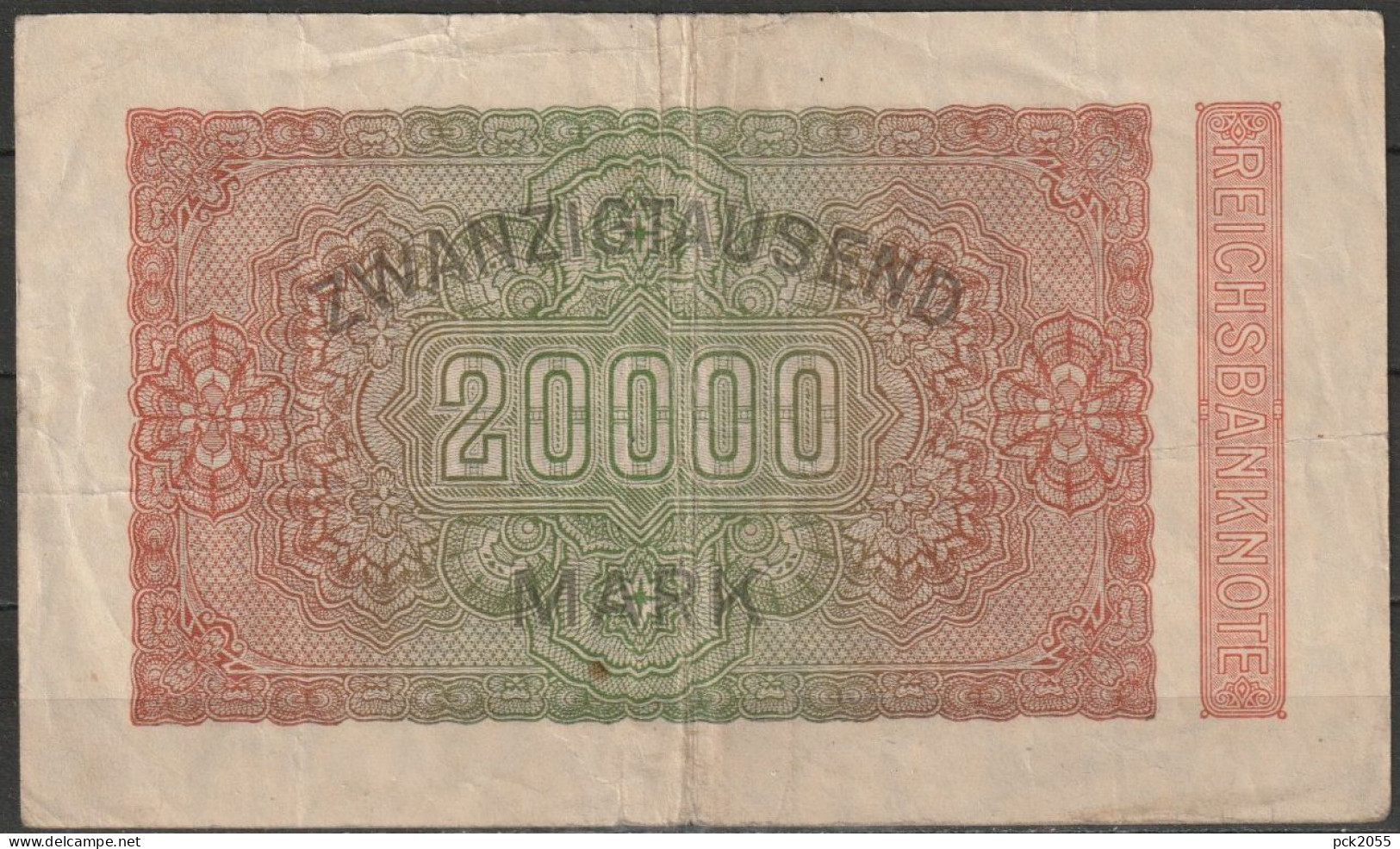 DR.20000 Mark Reichsbanknote 20.2.1923 Ros.Nr.84b, P85 ( D 6481 ) - 20.000 Mark