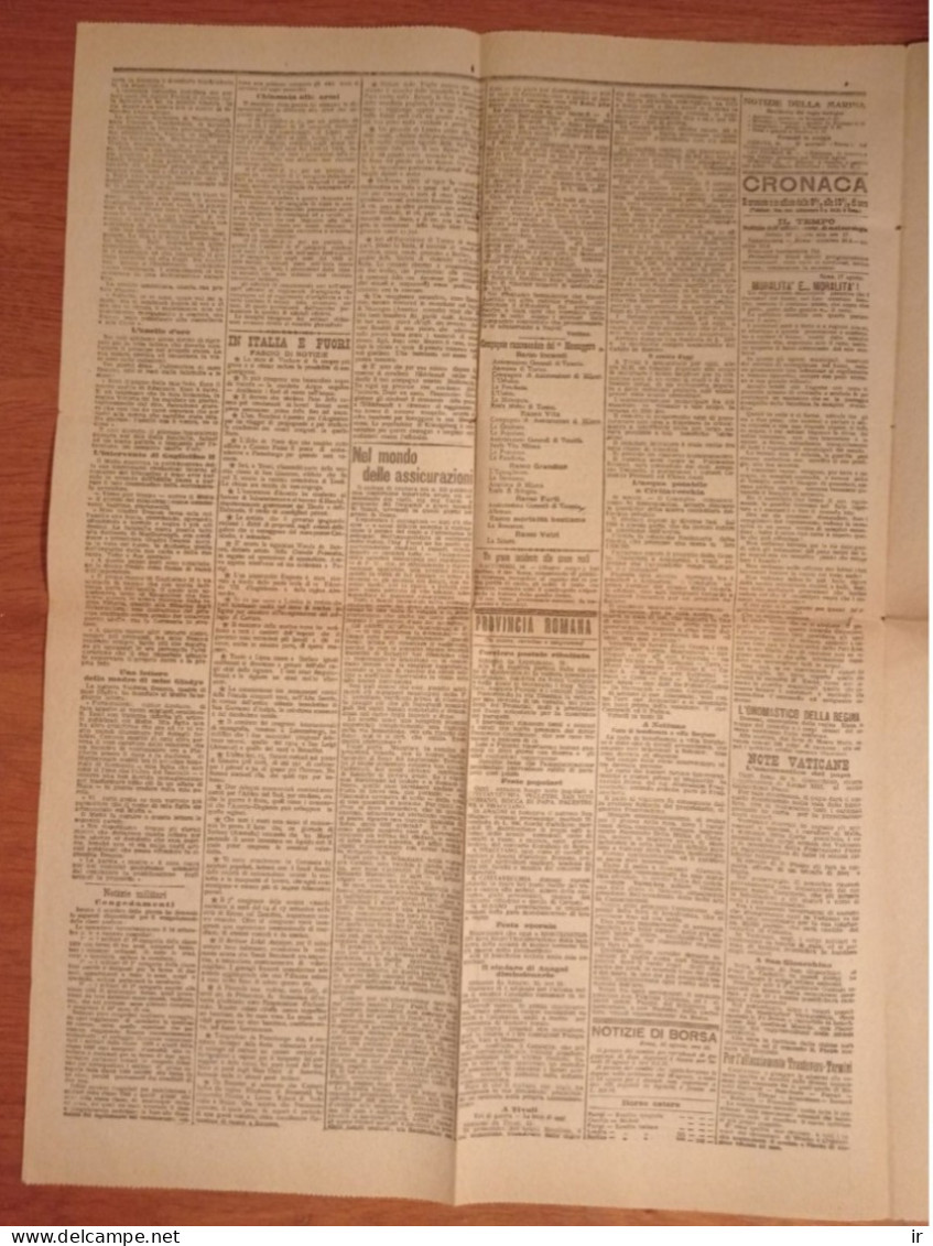 Il Messaggero 1902, 17 Agosto. 4 Facciate, Dimensioni 55x40 Cm - Eerste Uitgaves