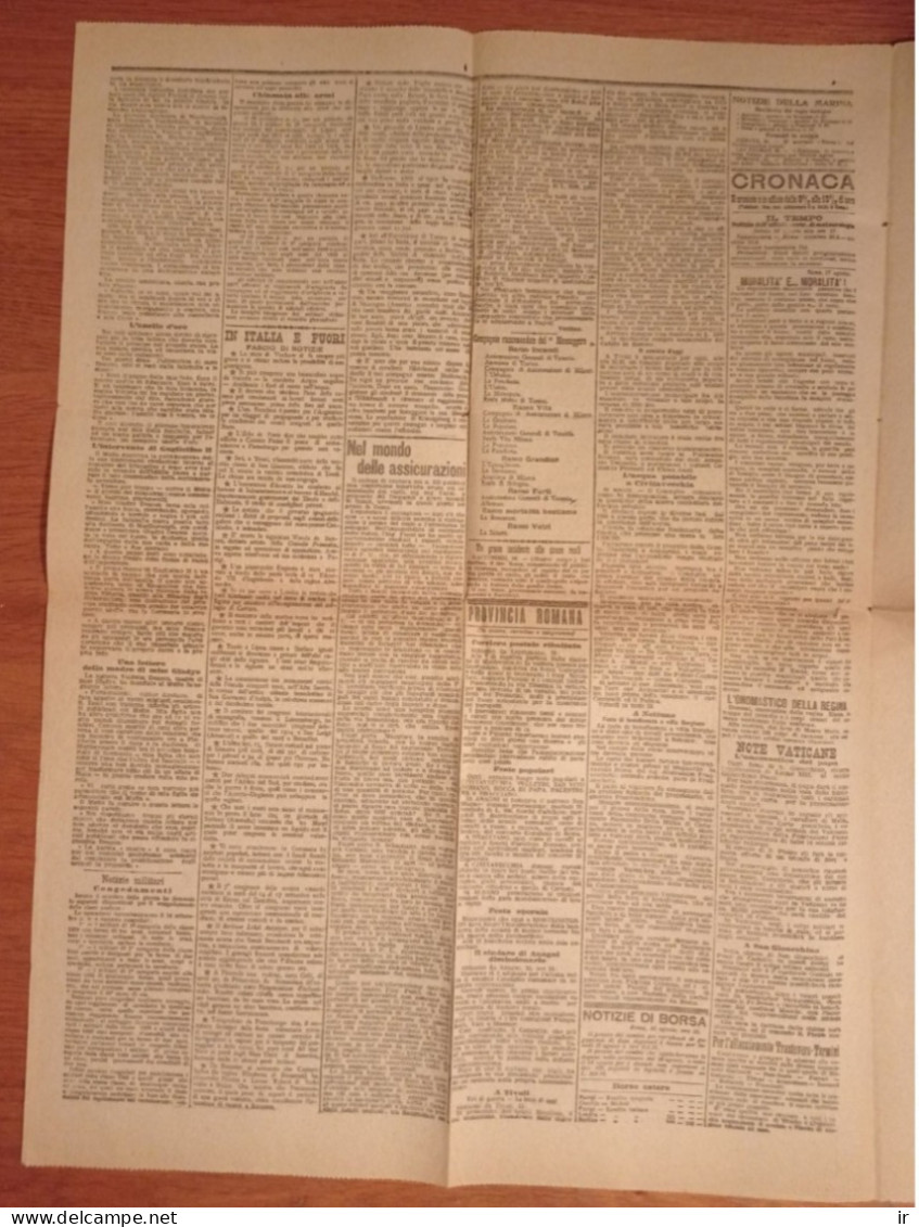 Il Messaggero 1902, 17 Agosto. 4 Facciate, Dimensioni 55x40 Cm - First Editions