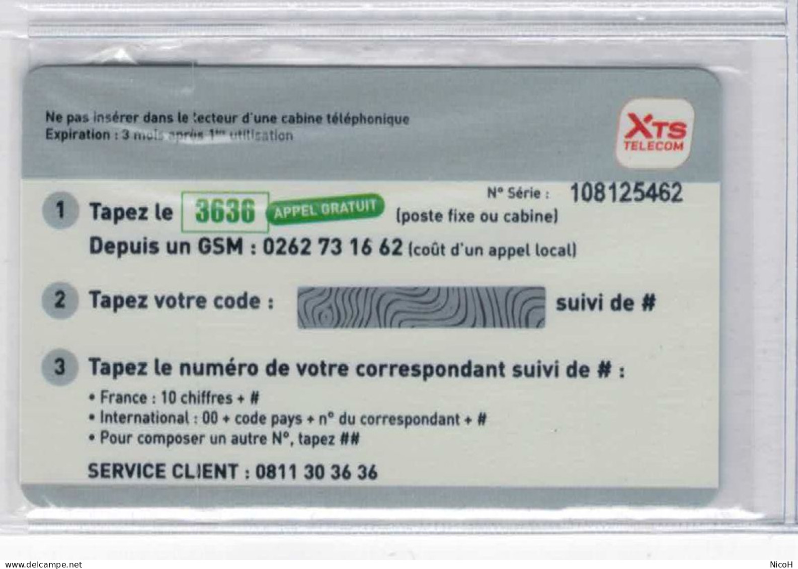 Carte à Code - XTS Telecom - Peugeot Coupé 407 Caillé - Neuve Sous Blister - Voir Scans - Réunion