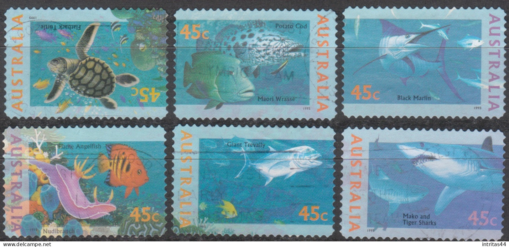 AUSTRALIA 1995  " MARINE LIFE " SET VFU - Used Stamps