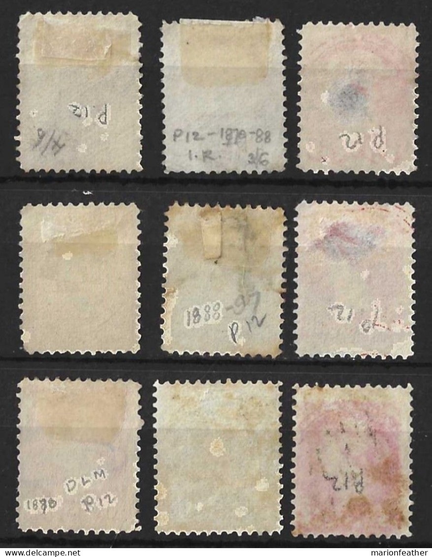 CANADA....QUEEN VICTORIA...(1837-01.)..GROUP OF 9 SMALL HEADS.....DIFFERENT CONDITION...USED...... - Unused Stamps