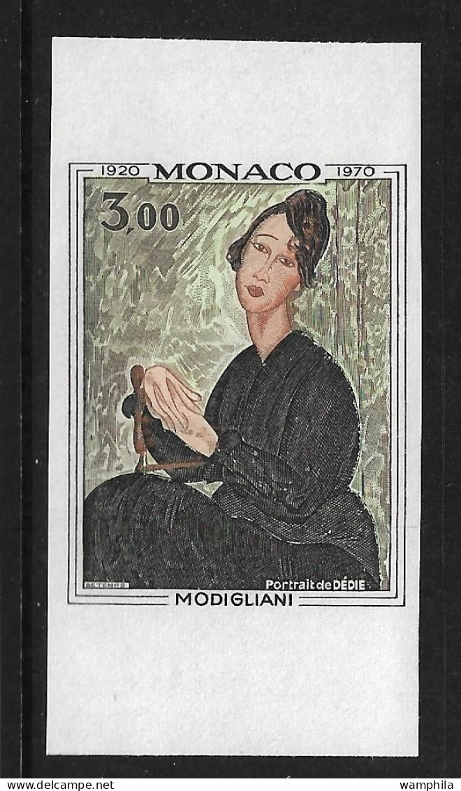 Monaco N°843** Non Dentelé,  Peinture, Modigliani. - Modernos