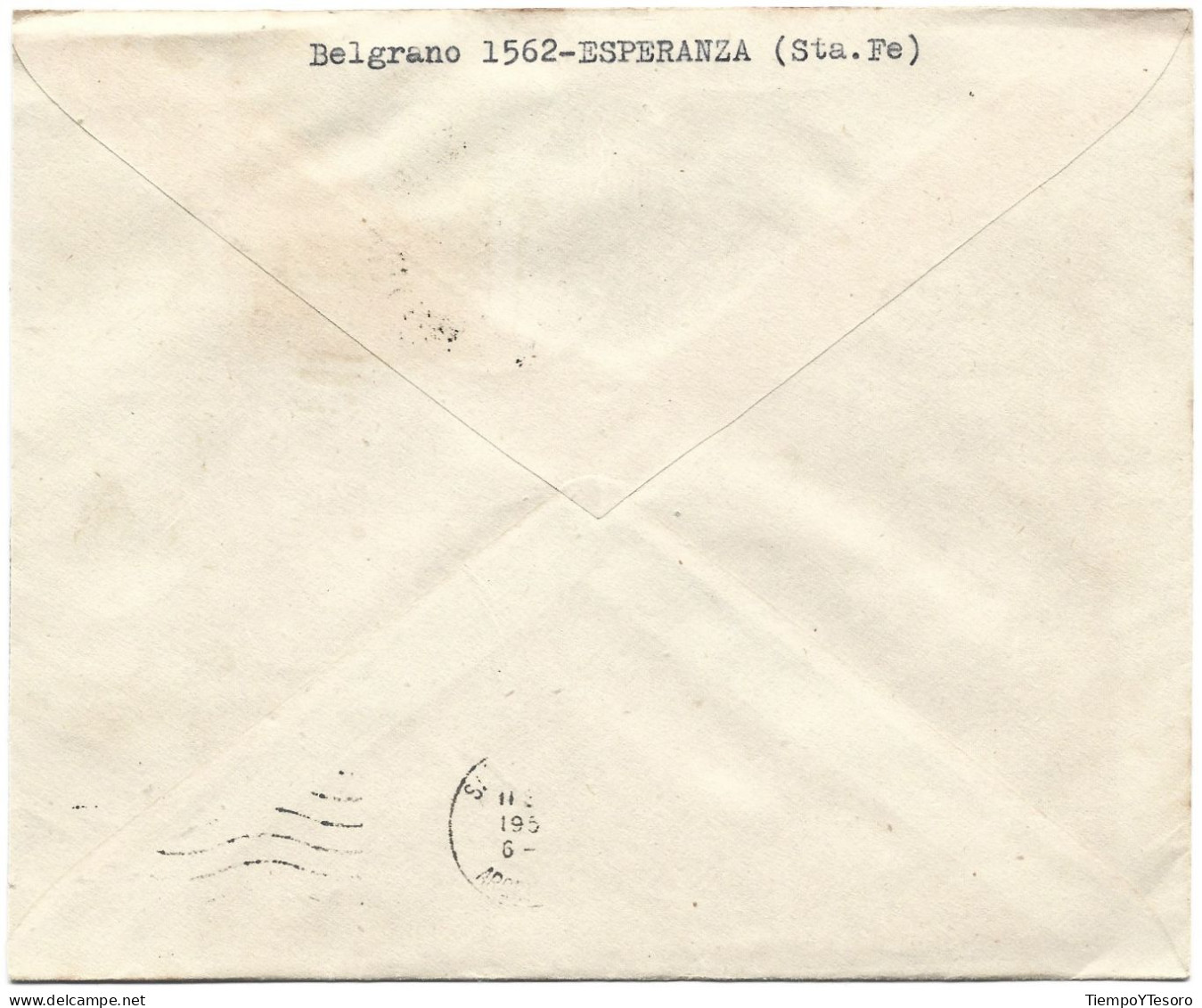 Correspondence - Argentina To Santa Fe Province, 1956, N°212 - Used Stamps