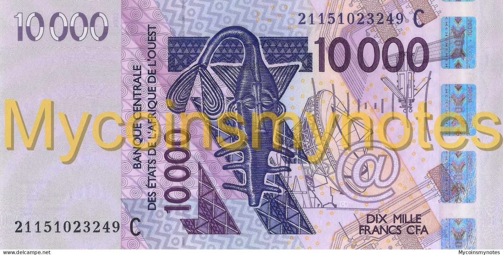 WEST AFRICAN STATES, BURKINA FASO, 10000, 2021, Code C, (Not Yet In Catalog), New Signature, UNC - West-Afrikaanse Staten