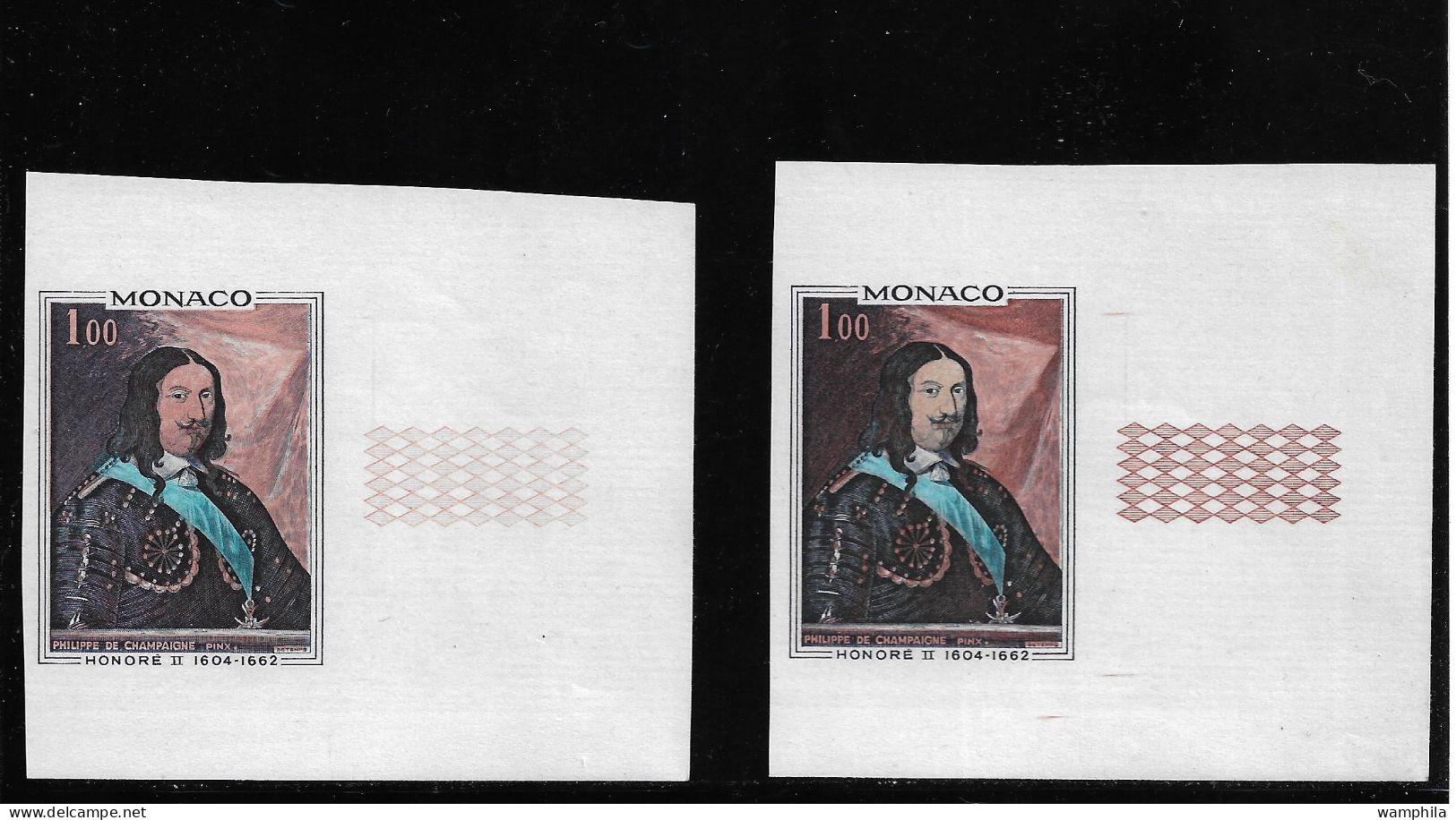 Monaco N°797** Non Dentelé Avec Coin Daté, Variété De Nuance. Prince De Monaco. - Variétés