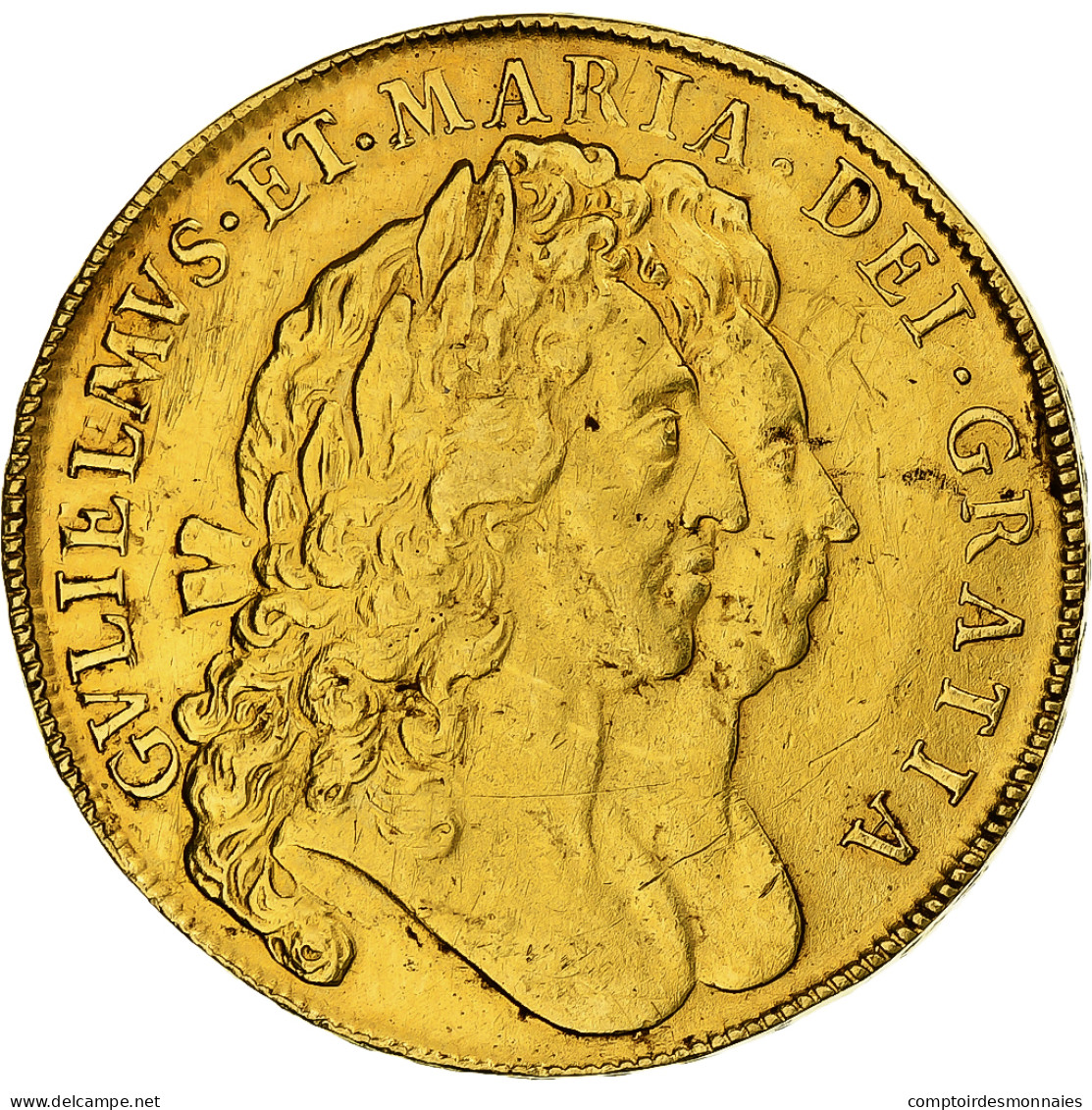 Grande-Bretagne, William And Mary, 5 Guineas, 1692, Londres, Or, TTB, KM:479.1 - Guinea