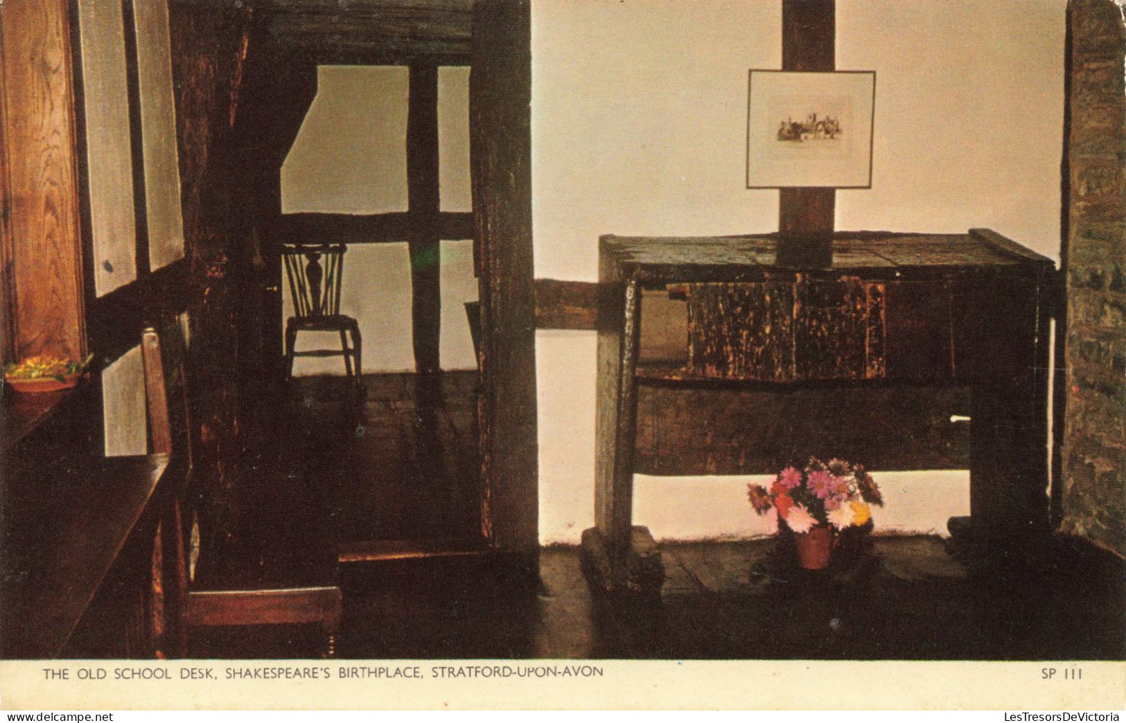 ANGLETERRE - Stratford-on-Avon - The Old School Desk - Shakespeare's Birthplace - Carte Postale Ancienne - Stratford Upon Avon