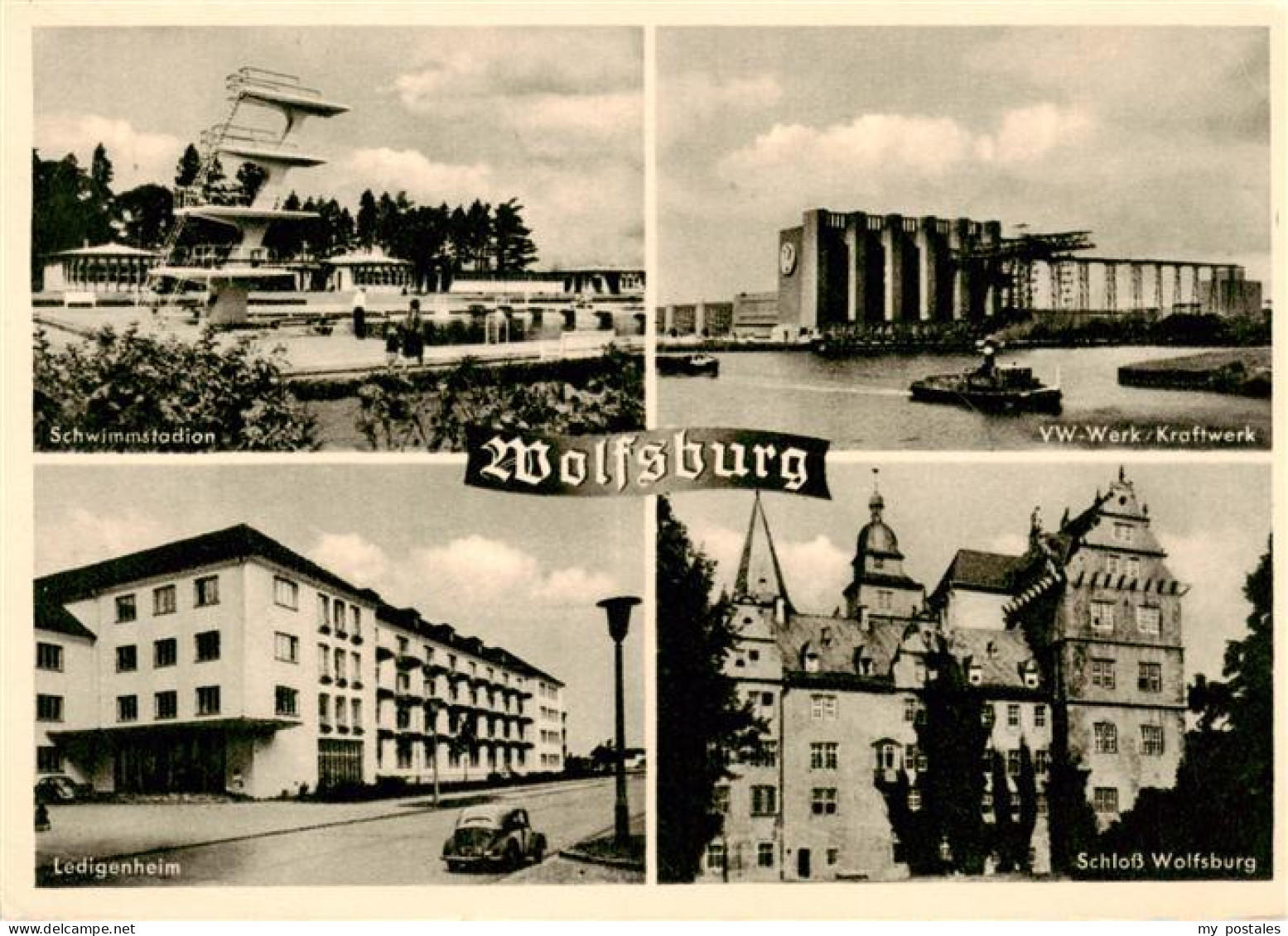 73872515 Wolfsburg Schwimmstadion VW-Werk Kraftwerk Ledigenheim Schloss Wolfsbur - Wolfsburg