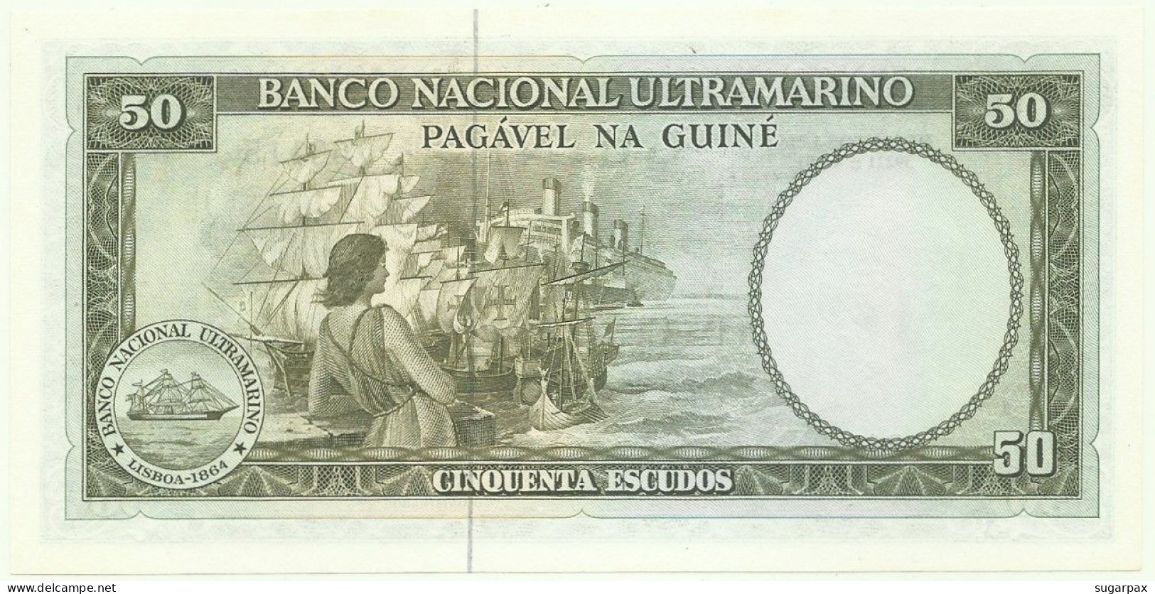 Guiné-Bissau - 50 Escudos - 17.12.1971 - P 44 - Unc. - Sign Varieties - Nuno Tristão - PORTUGAL - Guinee-Bissau