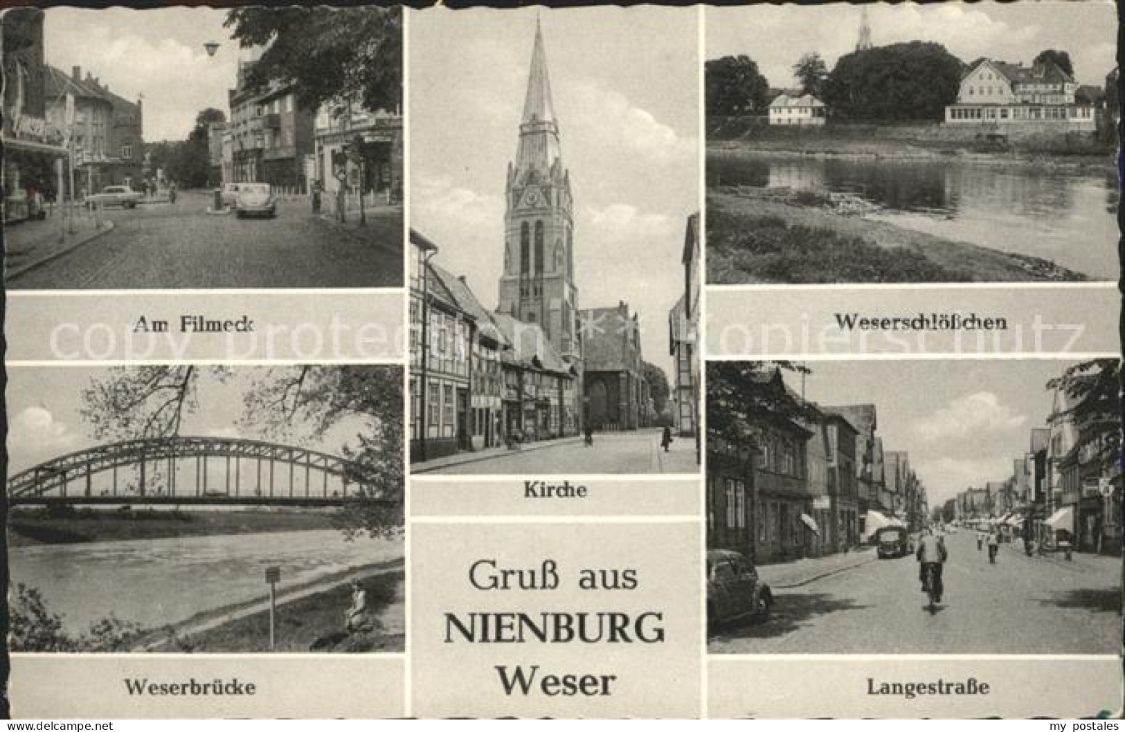 41997034 Nienburg Weser Weserbruecke Langestrasse Weserschloesschen Nienburg Wes - Nienburg